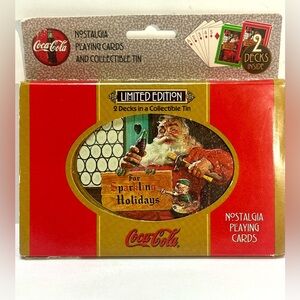 Vintage Coca Cola Santa Nostalgia Playing Cards (Sealed) 1998